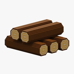 Voxel Wood 3D model