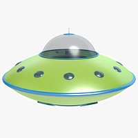 Cartoon Flying Saucer 2