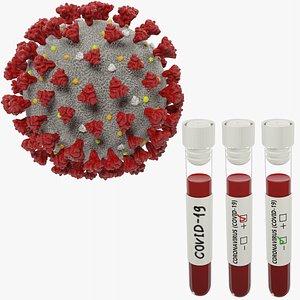 3D test tubes coronavirus virus
