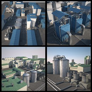 sugar factory 3d model