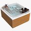 African American Man and Women in Jacuzzi Virtus Hot Tub Rigged model