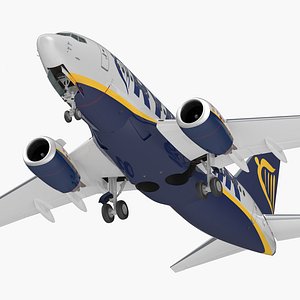 Boeing 737-600 Ryanair 3D Model