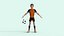 3D Cartoon Football player rigged