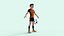 3D Cartoon Football player rigged