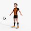 3D Cartoon Football player rigged