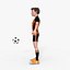 3D Cartoon Football player rigged