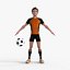 3D Cartoon Football player rigged