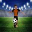 3D Cartoon Football player rigged