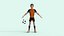 3D Cartoon Football player rigged
