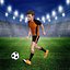 3D Cartoon Football player rigged
