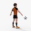 3D Cartoon Football player rigged