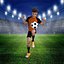 3D Cartoon Football player rigged