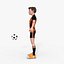 3D Cartoon Football player rigged