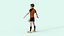 3D Cartoon Football player rigged