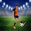 3D Cartoon Football player rigged