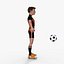 3D Cartoon Football player rigged