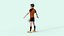 3D Cartoon Football player rigged