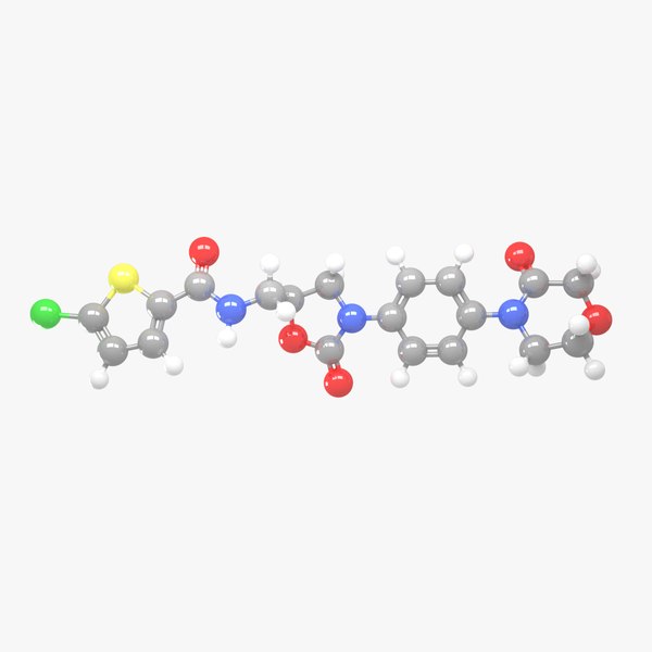 Rivaroxaban - C19H18ClN3O5S Molecular Structure 3D model