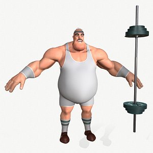 3D Athlete Low-poly model