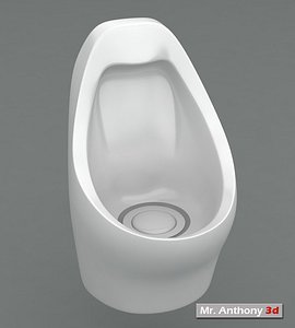waterless urinal 3d model