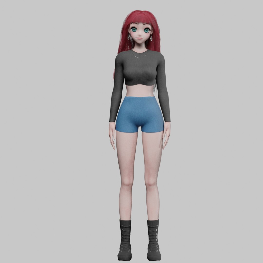 Standard Cute Girl V39131 3D Model TurboSquid 2270739