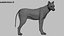 Pele de lobo animada e manipulada em 3D
