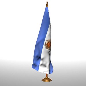 3D ARGENTINA  table flag t model