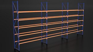 Warehouse Rack Storage 02 3D