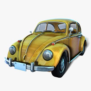 3D model volkswagen beetle type 1