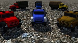 - industrial truck trailers 3D model