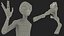 Humanoïde Extraterrestre Créature Voeux Pose Fourrure