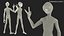 Humanoïde Extraterrestre Créature Voeux Pose Fourrure