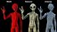 Humanoïde Extraterrestre Créature Voeux Pose Fourrure
