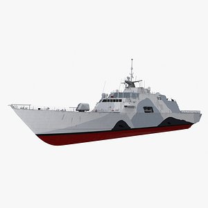 3D Littoral Combat Ship USS Freedom LCS-1 Rigged