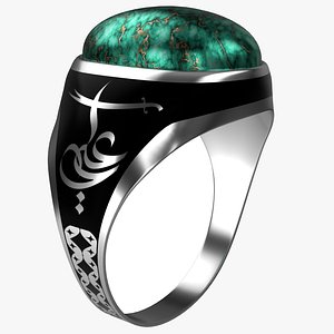 3D Irani Firoza Stone Ring for Men
