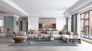 Living room and kitchen max