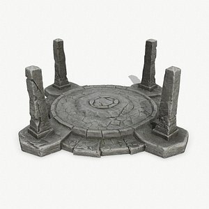 3D Ruin Gate model