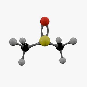 3D Dimethyl Sulfoxide Molecule model
