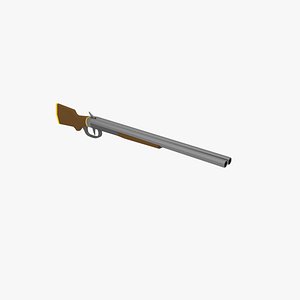 Low Poly Western Shotgun