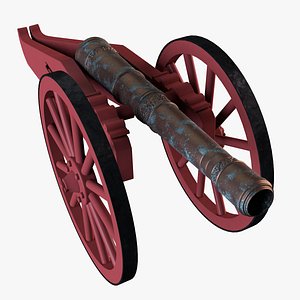 wheel cannon 3D model