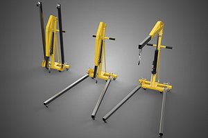 FOLDABLE COLLAPSIBLE FOLDING HYDRAULIC ENGINE CRANE HOIST LIFTER 3D model