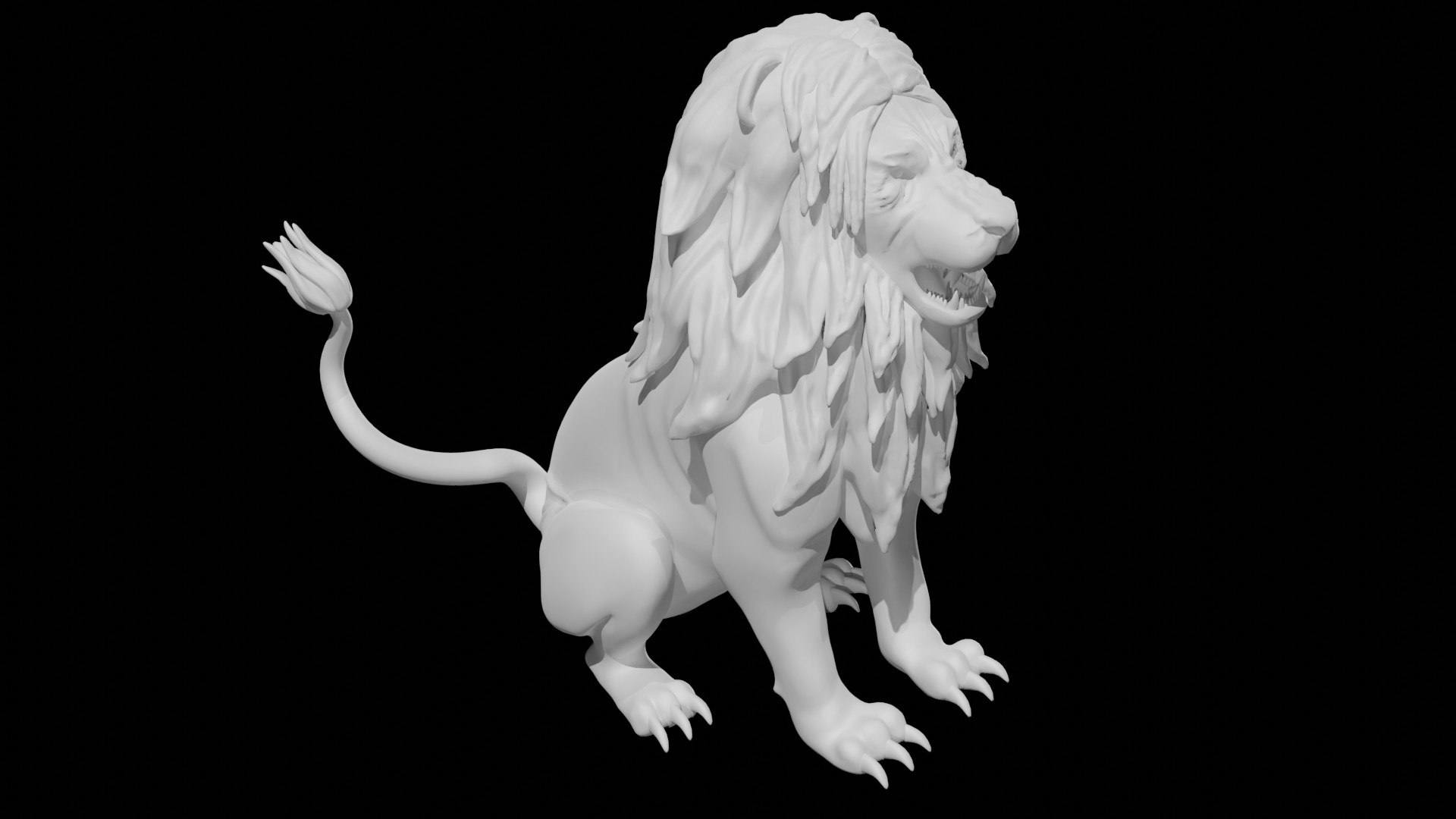 Lion Statue 3D Model TurboSquid 1842684   Lionstatue6 