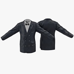 mens suit jacket 6 3d model