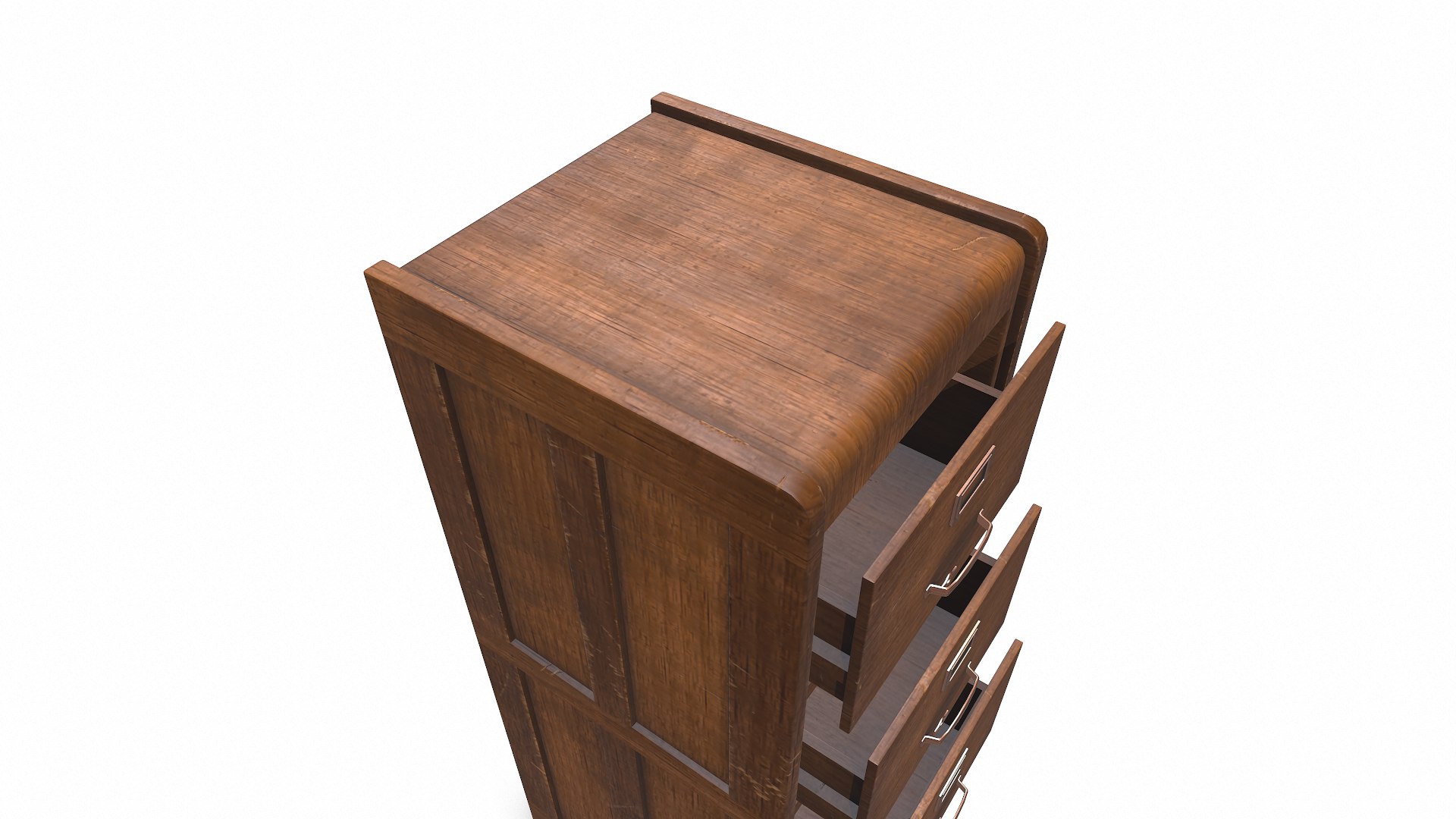 Old Wooden Filing Cabinet Low-poly PBR 3D Model - TurboSquid 2147145