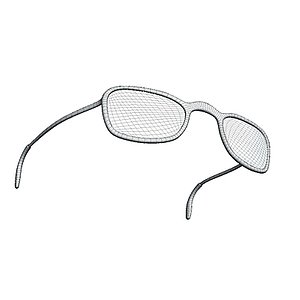3D model Louis Vuitton Cut Sunglasses Blue VR / AR / low-poly