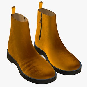 Yellow Leather Boots model