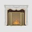 Fireplace with screen