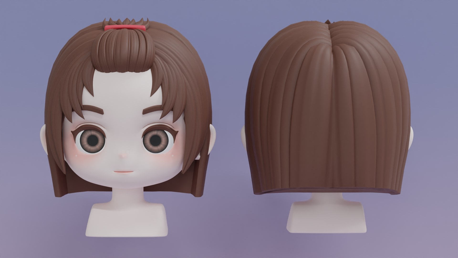 3D Female Hair Style 20 Model - TurboSquid 1966228