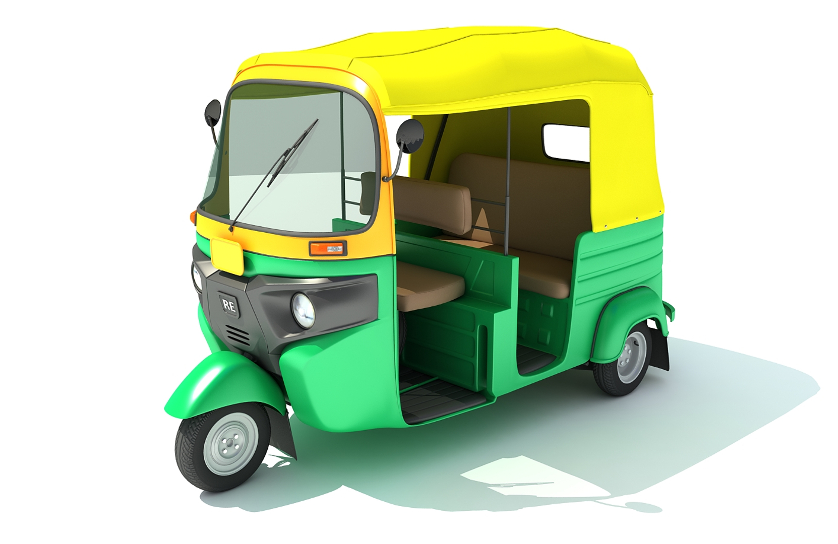 Tuk thin line icon car and vehicle rickshaw Vector Image