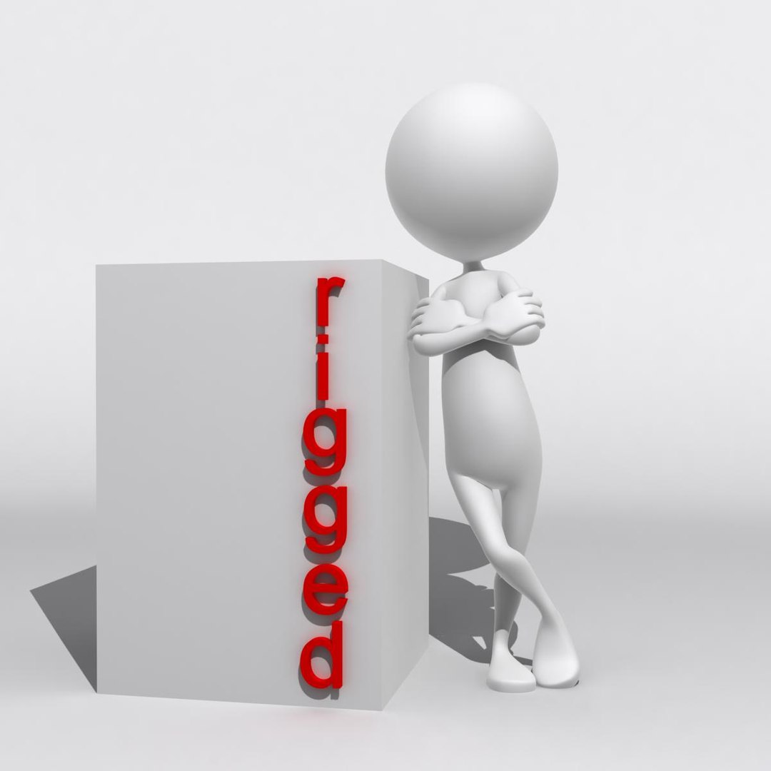 3d Model Of Rigged Biped